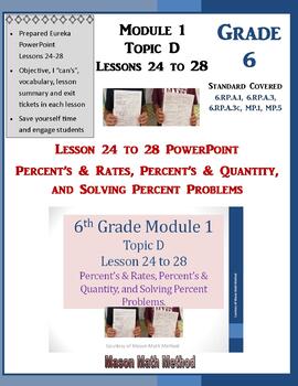 Preview of 6th Grade Math Module 1 Topic D Lessons 24-28 PowerPoint Lessons