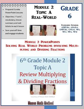 Preview of 6th Math Mod 2 Multiply& Divide Fractions Using Recipes PowerPoint/Worksheet