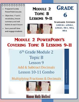 Preview of 6th Grade Math Module 2 Topic B Lessons 9-11 Powerpoints