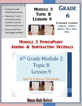 Preview of 6th Grade Math Module 2 Topic B Lesson 9 PowerPoint Add & Subtract Decimals