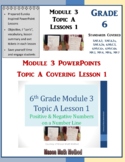 6th Math Module 3 Lesson 1 Positive & Negative Numbers on Number Line PowerPoint