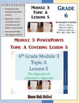 Preview of 6th Math Module 3 Lessons 5 Opposite of a Numbers Opposite PowerPoint Lesson