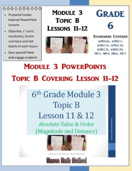 Preview of 6th Math Module 3 Lessons 11-12 Absolute Value & Ordering (Magnitude) PowerPoint
