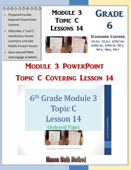 Preview of 6th Math Module 3 Lesson 14 Ordered Pairs & Battleship Game PowerPoint