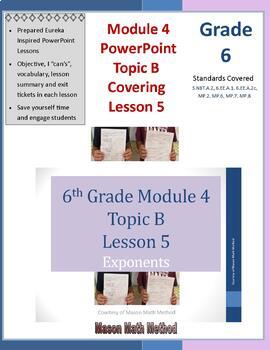 Preview of 6th Grade Math Module 4 Lesson 5 Exponents PowerPoint Lesson