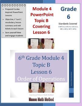 Preview of 6th Math Module 4 Lesson 6 Order of Operations PowerPoint Lesson