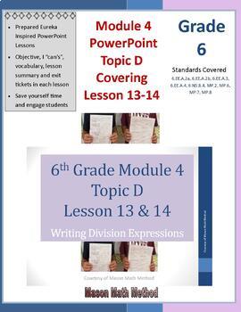 6Th Math Module 4 Lesson 13-14 Writing Division Expressions Powerpoint Lesson