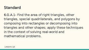 Preview of 6th Grade Math - Module 5 Standards and Objectives