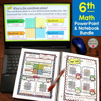 Preview of 6th Grade Math Notebook & PowerPoint Bundle