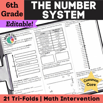Preview of 6th Grade Math Number System | 6th Grade Math Practice Homework or Spiral Review