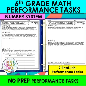 Preview of 6th Grade Math Number System Performance Tasks
