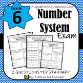 6th Grade Math Number System Assessment/Exam/Test