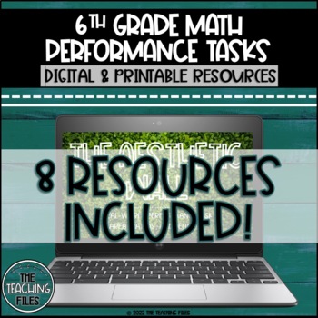 Preview of 6th Grade Math Performance Task Bundle CCSS Aligned SBAC Prep