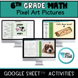 6th Grade Math Picture Pixel Art Digital Activities Google
