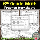 6th Grade Math Practice Worksheets (Entire Year)