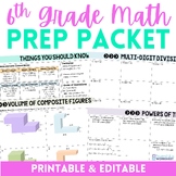 6th Grade Math Summer Prep Packet