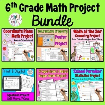 Preview of 6th Grade Math Project Bundle