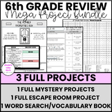 6th Grade Math Project Bundle | Escape Room | Mystery Proj