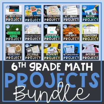 Preview of 6th Grade Math Projects Distance Learning | Digital and Print Projects