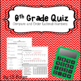 6th Grade Math Quiz - Compare and Order Rational Numbers