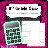 6th Grade Math Quiz - Exponents and Algebraic Expressions