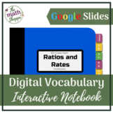6th Grade Math: RATIOS & RATES Digital Interactive Vocabulary Notebook