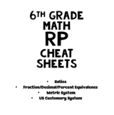 6th Grade Math Ratios & Proportions Cheat Sheets