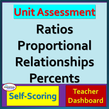 Preview of 6th Grade Math Ratios, Proportions and Percent Test Prep - Formative Assessment 