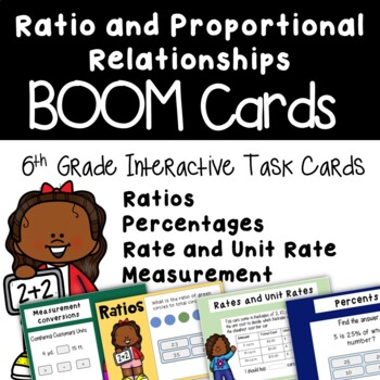 Preview of 6th Grade Math Ratios and Proportional Relationships BOOM Cards Bundle