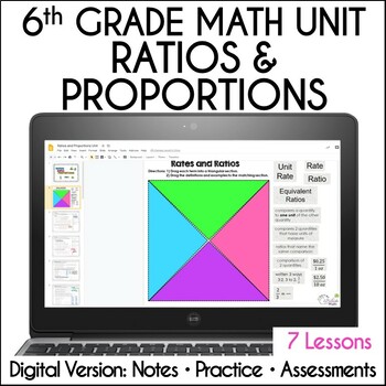 Preview of 6th Grade Math Ratios and Proportions Curriculum Unit Digital Resource