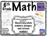 6th Grade Math Resource Vol 2: Classifying integers, whole