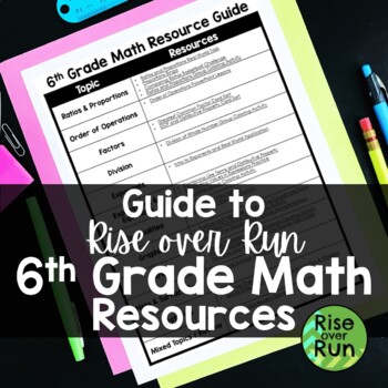 Preview of 6th Grade Math Resources & Activities Guide