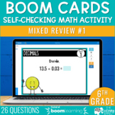 6th Grade Math Spiral Review #1 Boom Cards | End of Year T