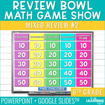 Preview of 6th Grade Math Spiral Review #2 Game Show | End of Year Test Prep Activity