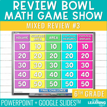 Preview of 6th Grade Math Spiral Review #3 Game Show | End of Year Test Prep Activity