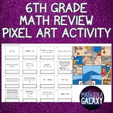 6th Grade Math Review Activity Pixel Art