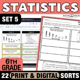 6th Grade Math Review Data & Statistics Dot and Box Plots,