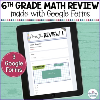 Preview of 6th Grade Math Review | Digital | Google Forms