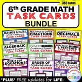 6th Grade Math SKILLS FLUENCY & WORD PROBLEM TASK CARDS {B