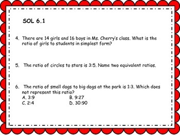 math grade sol 6th standards 2009