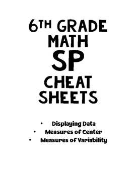 Preview of 6th Grade Math Statistics & Probability Cheat Sheets