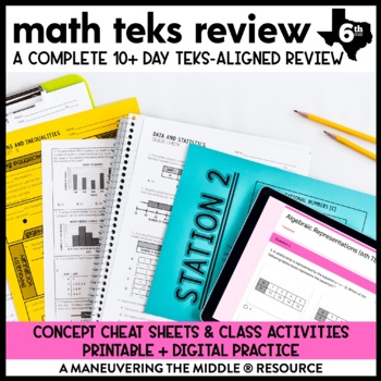 Preview of 6th Grade Math STAAR Review | TEKS Test Prep | End of Year Math Review