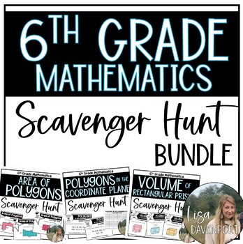 Preview of 6th Grade Math Scavenger Hunt Bundle