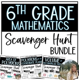 6th Grade Math Scavenger Hunt Bundle