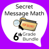 6th Grade Math Secret Message Math Bundle - 20 Items!