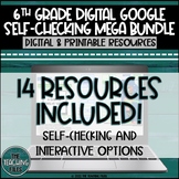 6th Grade Math Self Checking Activities Bundle | CCSS Aligned