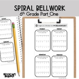 6th Grade Math Spiral Bellringers Semester One