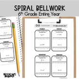 6th Grade Math Spiral Bellwork Entire Year