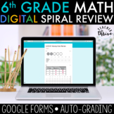 6th Grade Math Spiral Review [DIGITAL]