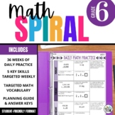 6th Grade Math Spiral Review: Daily Warm Up Bellringer for